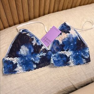Hanky panky bralette lined L nwt Print Lace Bralette